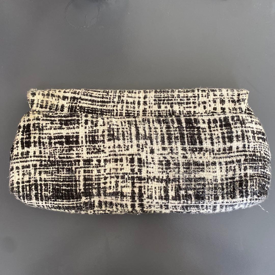 PRADA チェック柄ツイードクラッチバッグ