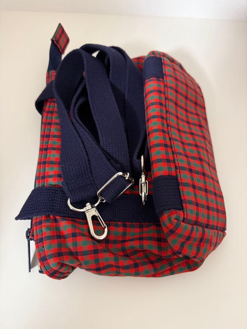 ファミリア familiar ふるさと納税 ショルダーバッグ 赤チェック 西脇市