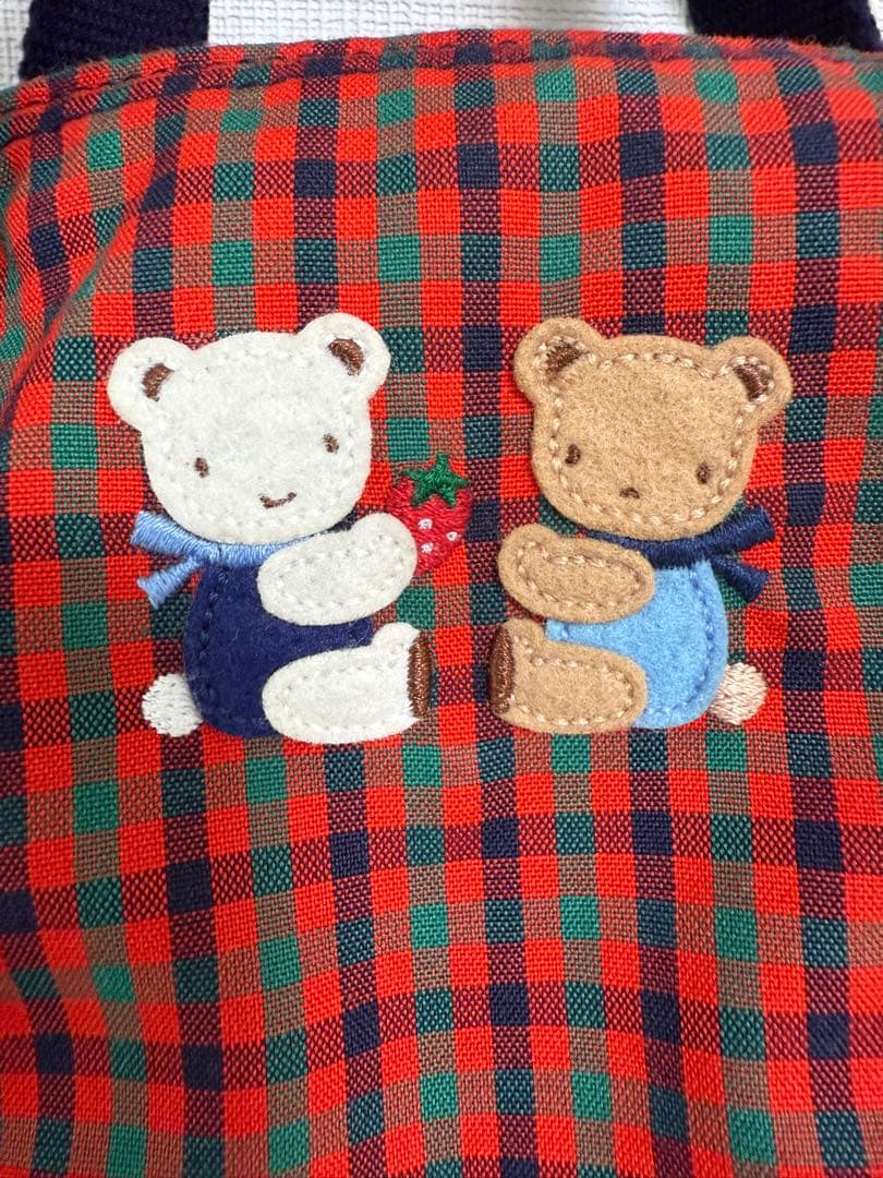 ファミリア familiar ふるさと納税 ショルダーバッグ 赤チェック 西脇市