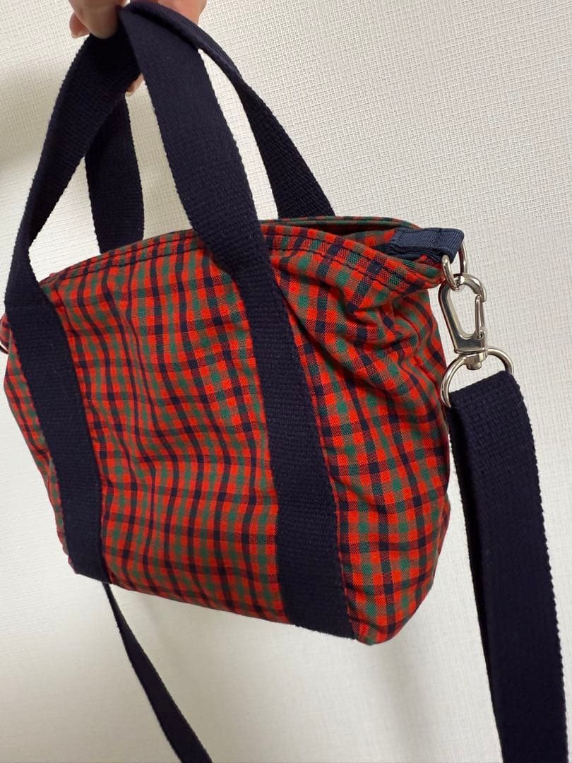 ファミリア familiar ふるさと納税 ショルダーバッグ 赤チェック 西脇市