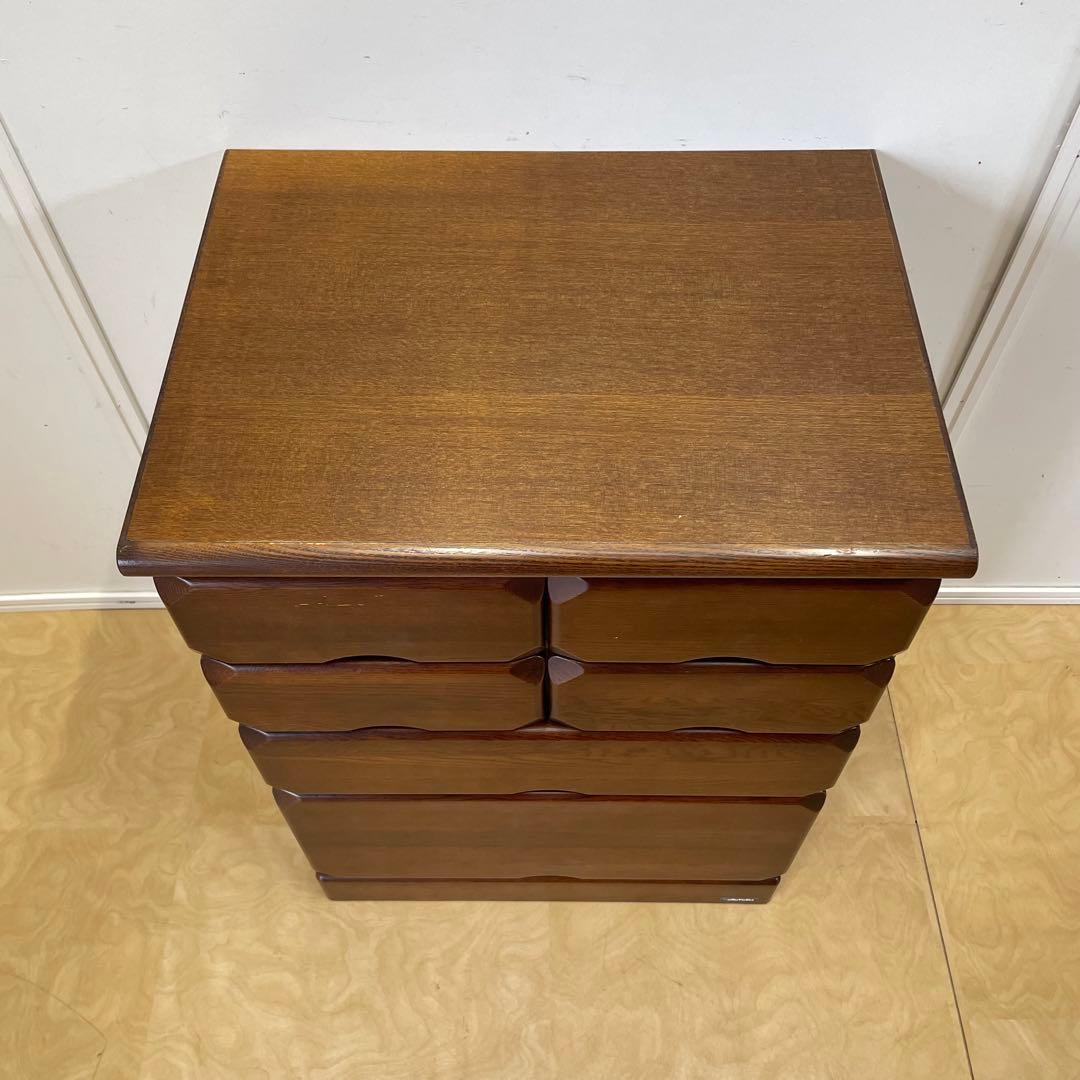 マルヨシ民芸家具 4段 6杯 チェスト② 引き出し タンス 電話台 収納