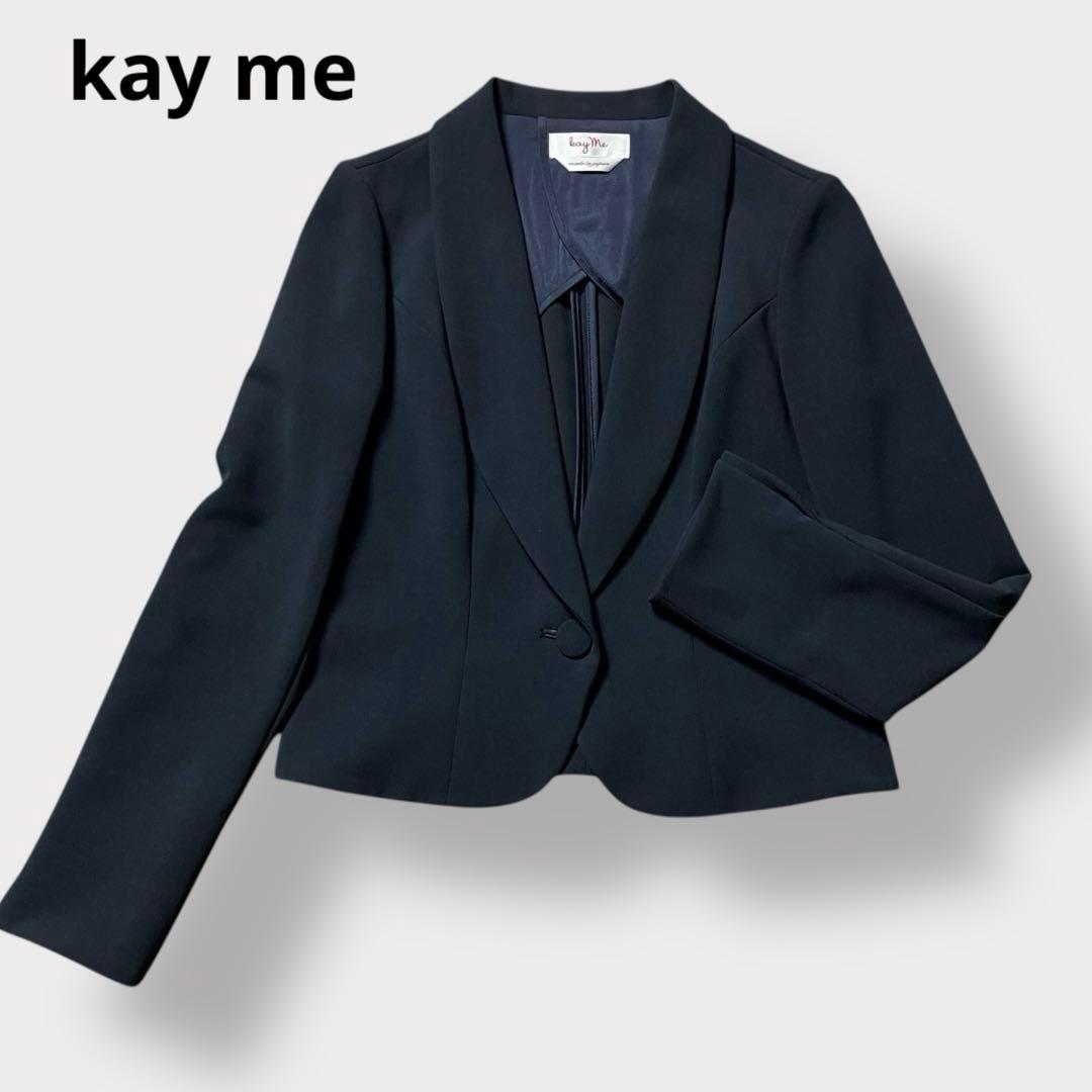【極美品✨洗える】kay me テーラードジャケット ストレッチ1B ケイミー