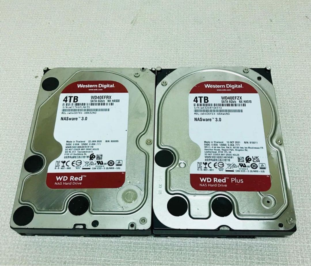 4TB 内臓HDD 3.5インチ WD Red 2台まとめて