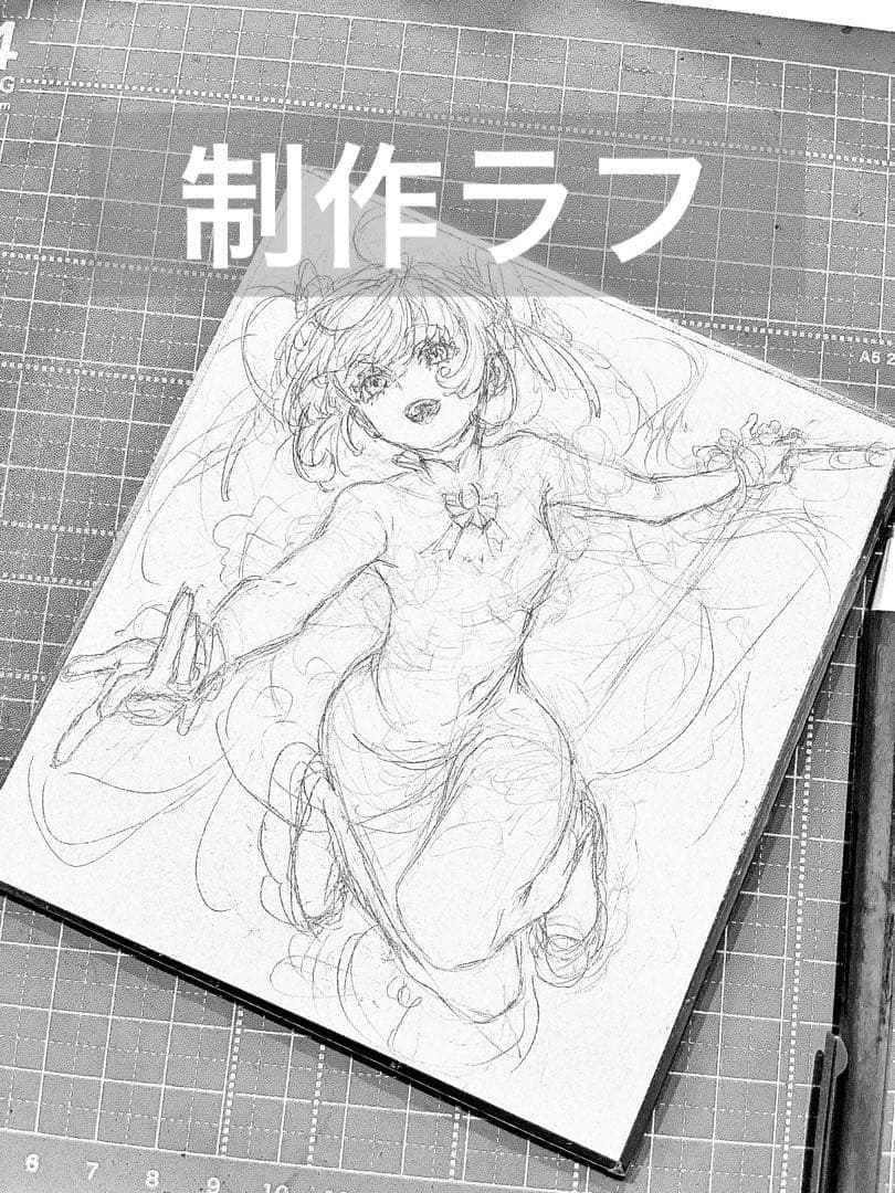 も*ふ様 ✴︎ 初音ミク Blooming ✴︎　手描き　イラスト　アナログ　色