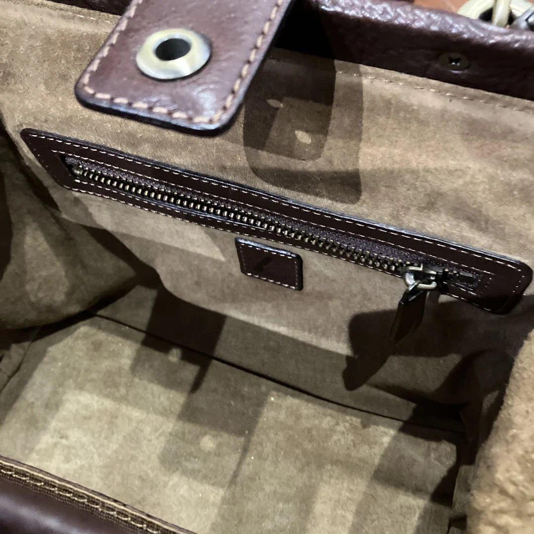 土屋鞄製造所 オイルヌメボストンミニショルダーこげ茶