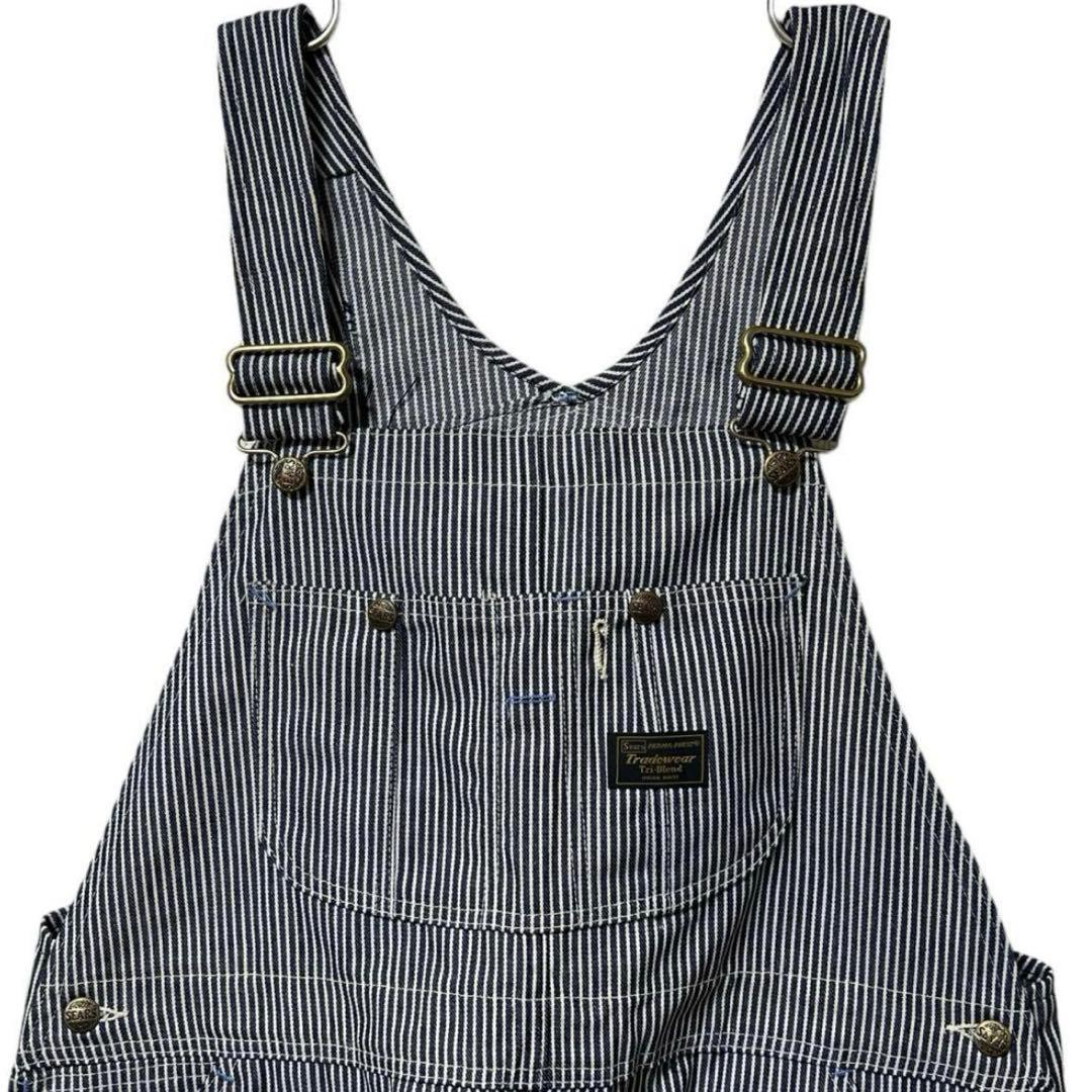 70s DEAD STOCK sears オーバーオール ヒッコリーストライプ