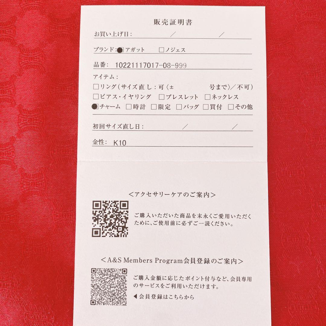 agete⭐️アガット K10モチーフチャーム