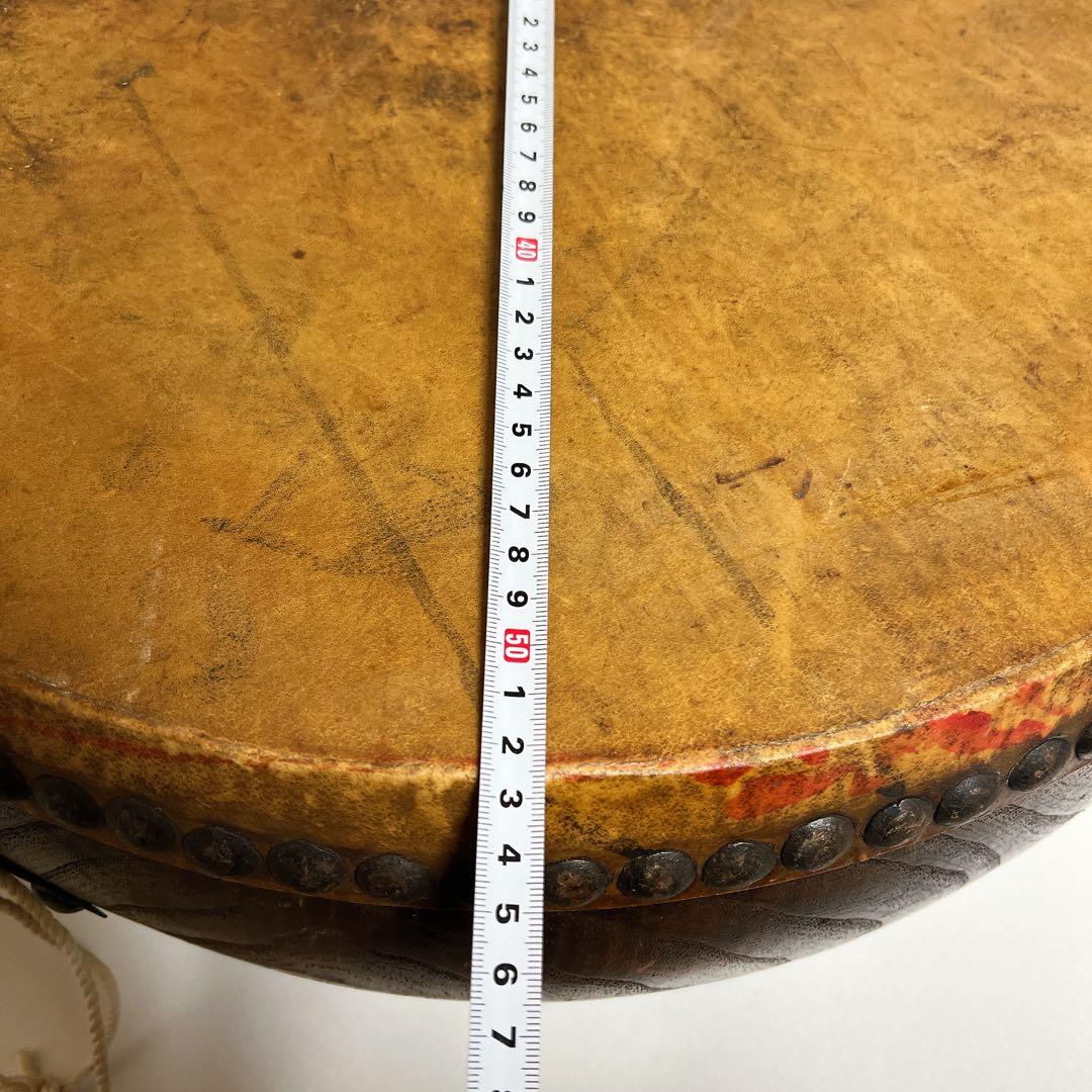 【大型】平太鼓 52.5cm×20cm 古太鼓 歌舞伎囃子 お囃子 古木
