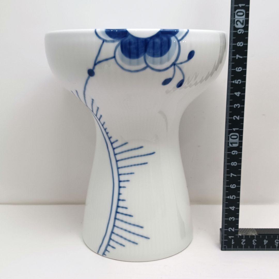 Y3332-7 ロイヤルコペンハーゲン ブルーフルーテッドメガ 大型花瓶 箱付