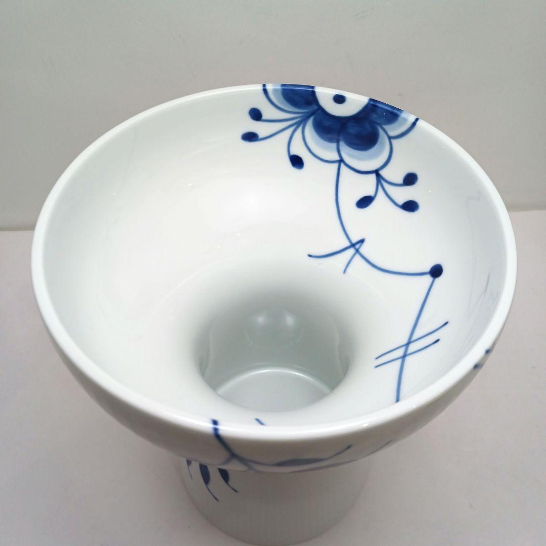 Y3332-7 ロイヤルコペンハーゲン ブルーフルーテッドメガ 大型花瓶 箱付