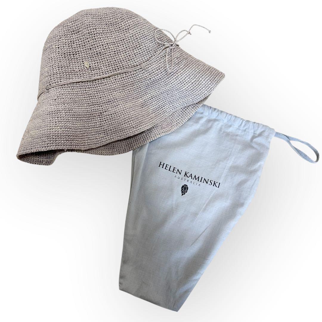 HELEN KAMINSKI ヘレンカミンスキー ラフィアハット グレージュ