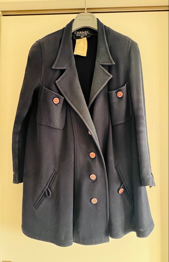 CHANEL テーラードジャケット ネイビー 36 ビンテージ　エレガント　希少