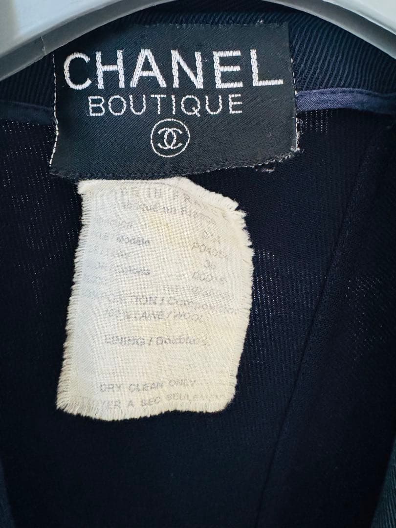 CHANEL テーラードジャケット ネイビー 36 ビンテージ　エレガント　希少