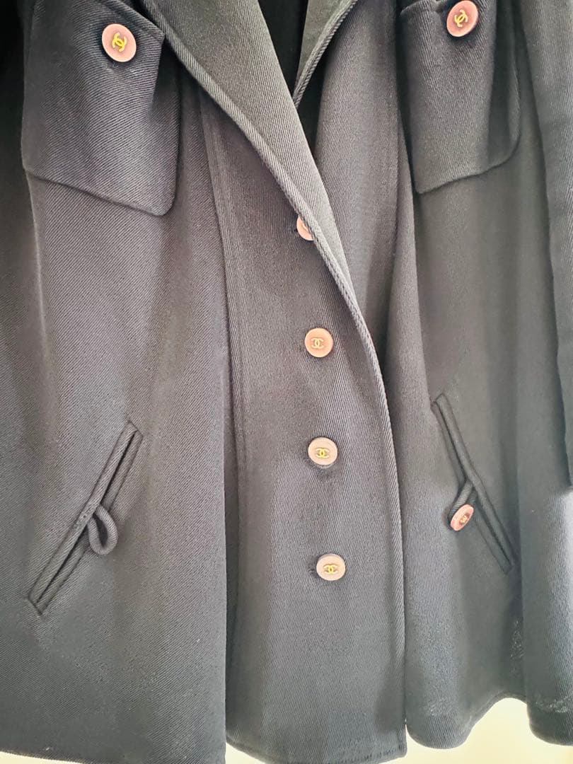 CHANEL テーラードジャケット ネイビー 36 ビンテージ　エレガント　希少