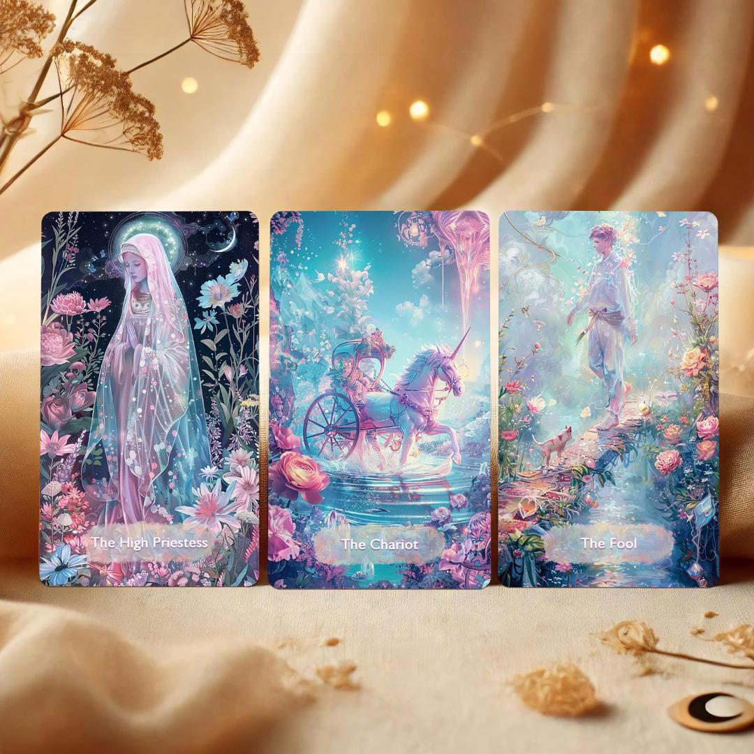 希少✨金縁ver入荷1点のみ✨超美麗イラスト✨神秘的な異世界ファンタジータロット