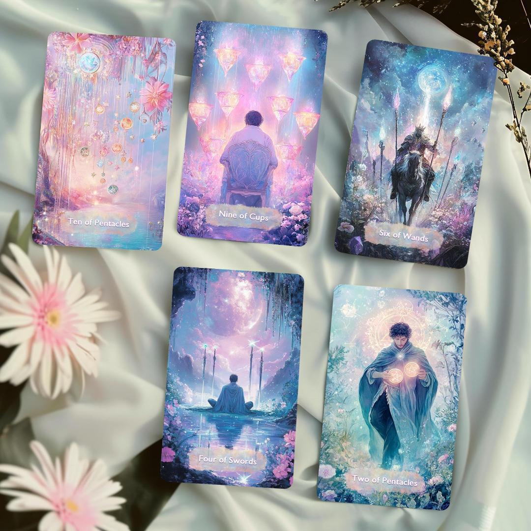 希少✨金縁ver入荷1点のみ✨超美麗イラスト✨神秘的な異世界ファンタジータロット