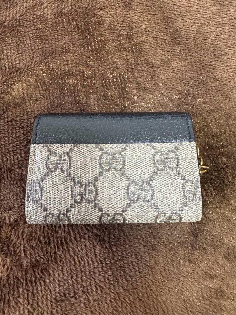 GUCCI GGパターン キーケース ブラック/グレー