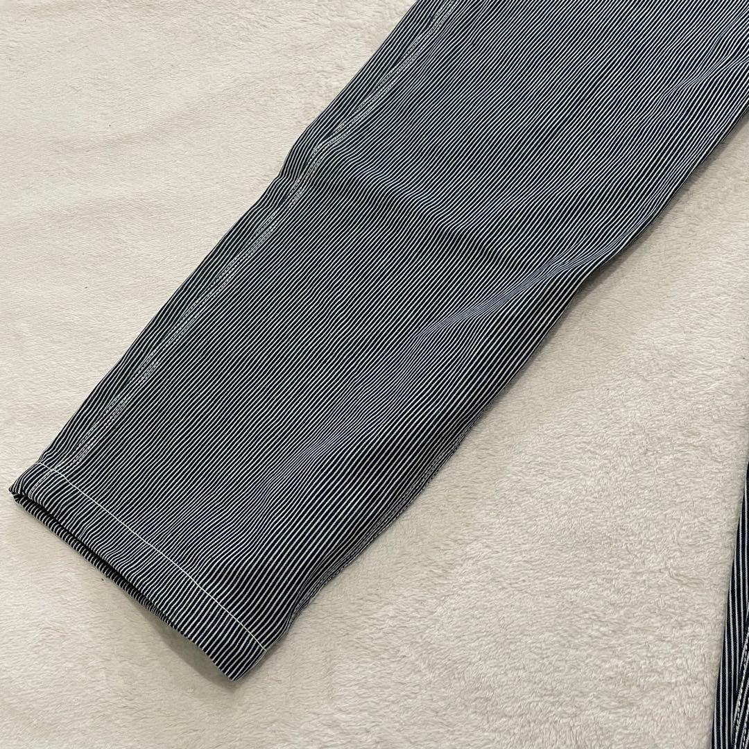 GALFY　石ちゃんオーバーオール　デニム　ワッペン　ストライプ　犬　タグ付き