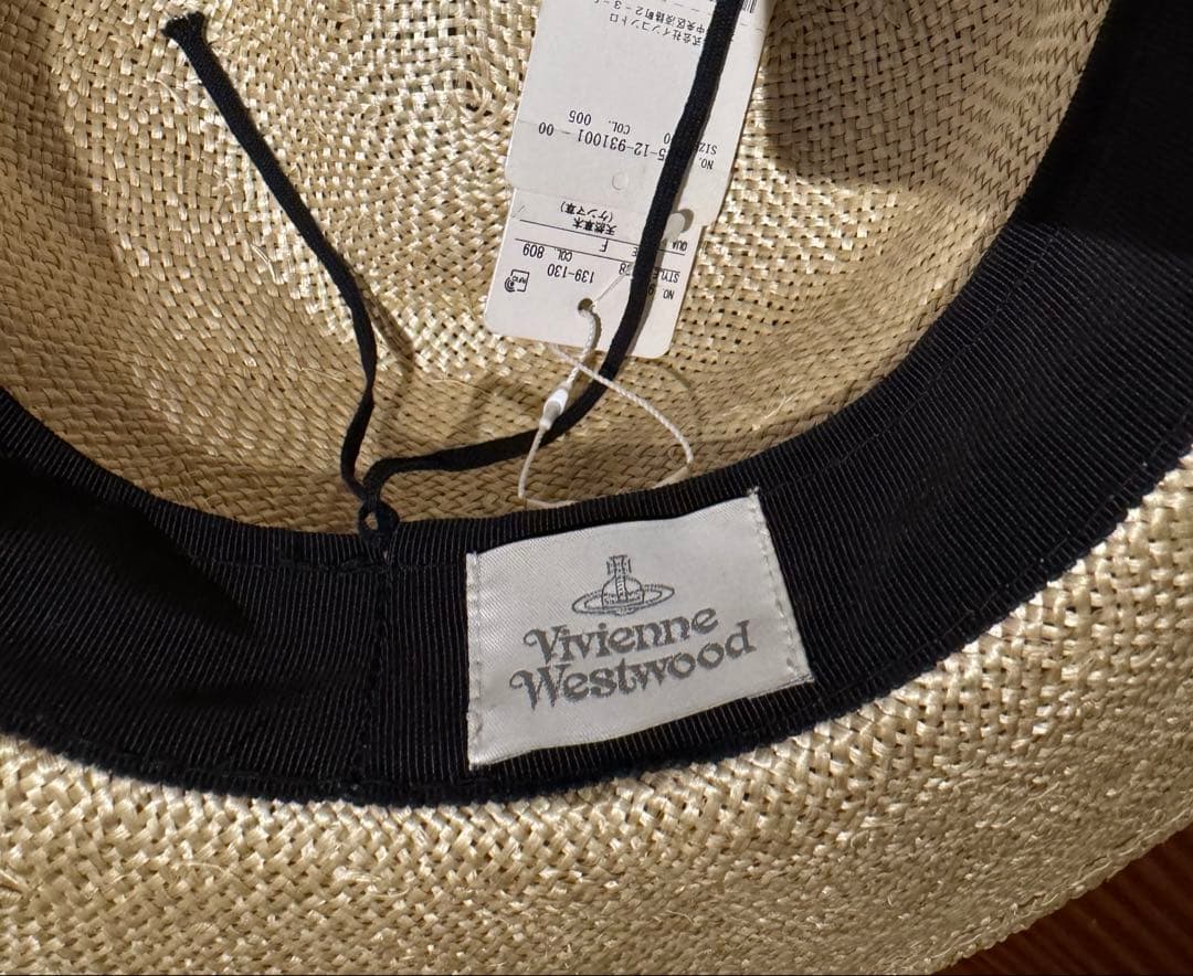 【希少品】 vivienne westwood ストローハット新品未使用タグ付き