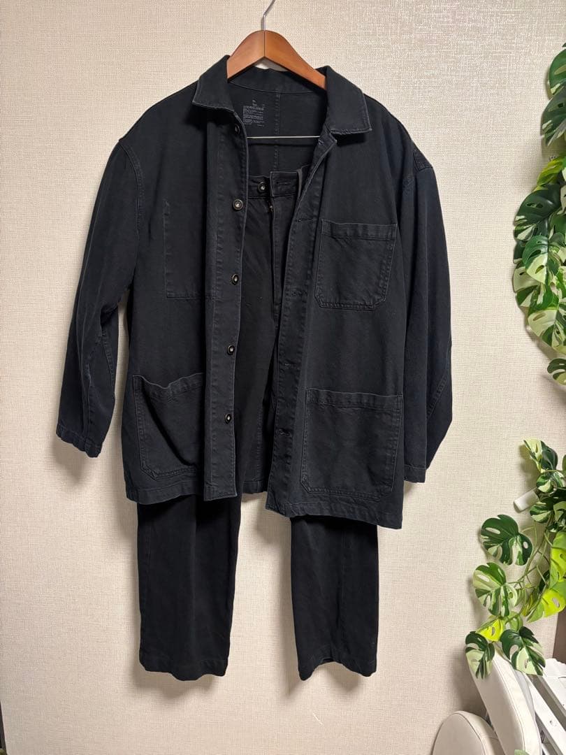 【完売品】無印良品 2024SS カポック混 カバーオール＆ワークパンツ