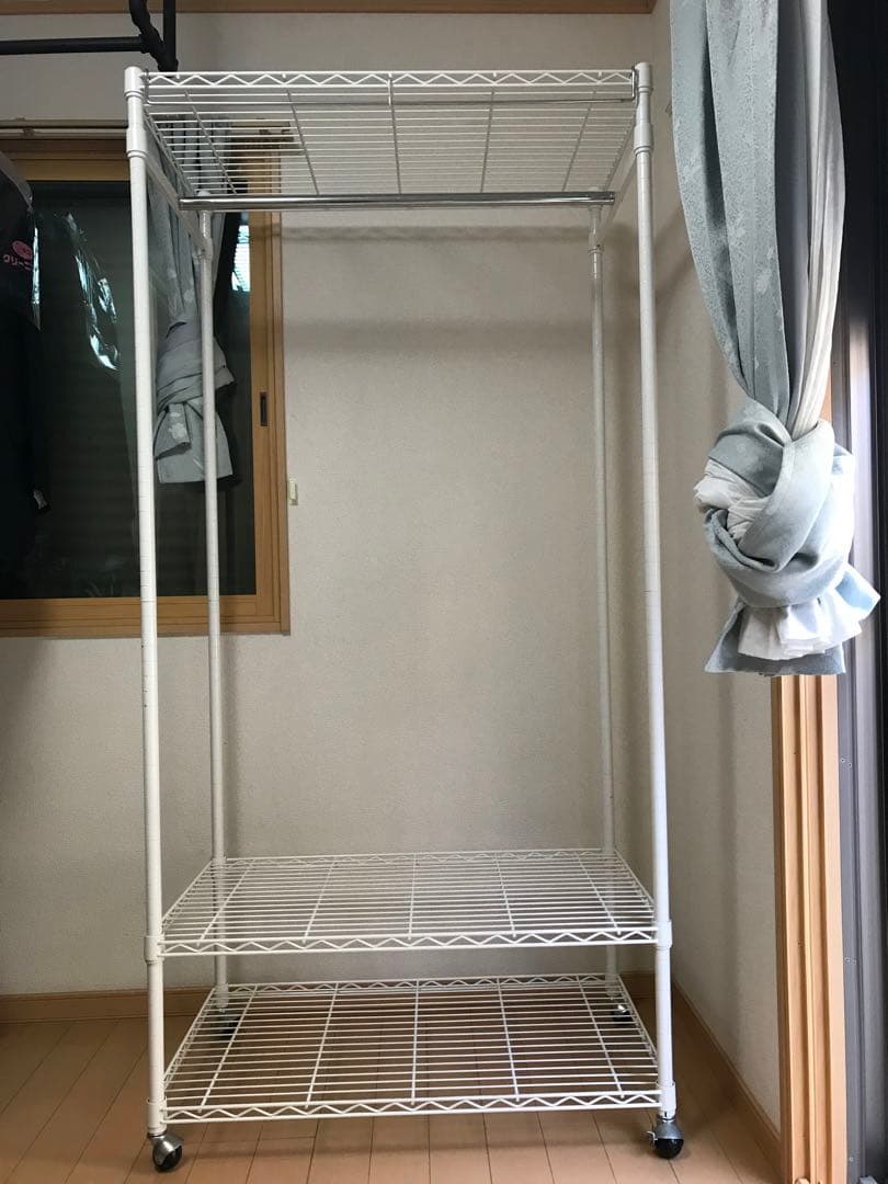 専用‼️スチールラック　頑丈　ハンガーラック　川口工器　90cm スチール