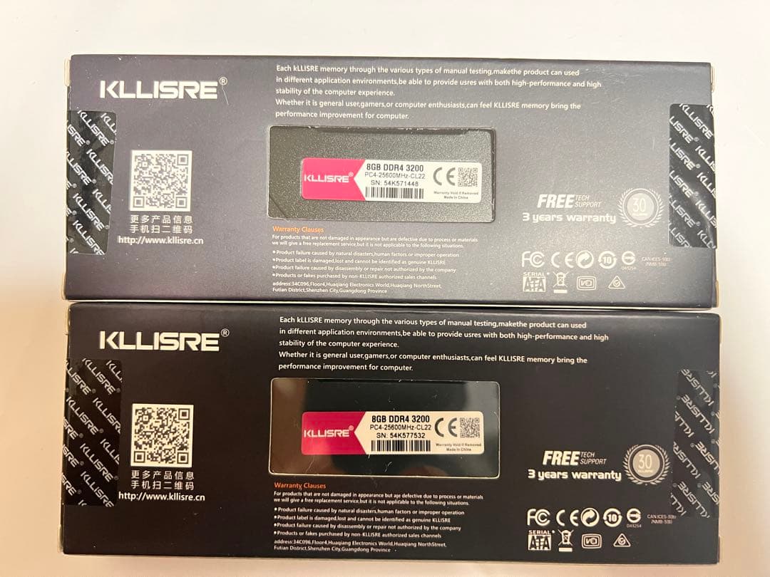 KLLISRE 8GB DDR4 3200MHz メモリ 2個セット