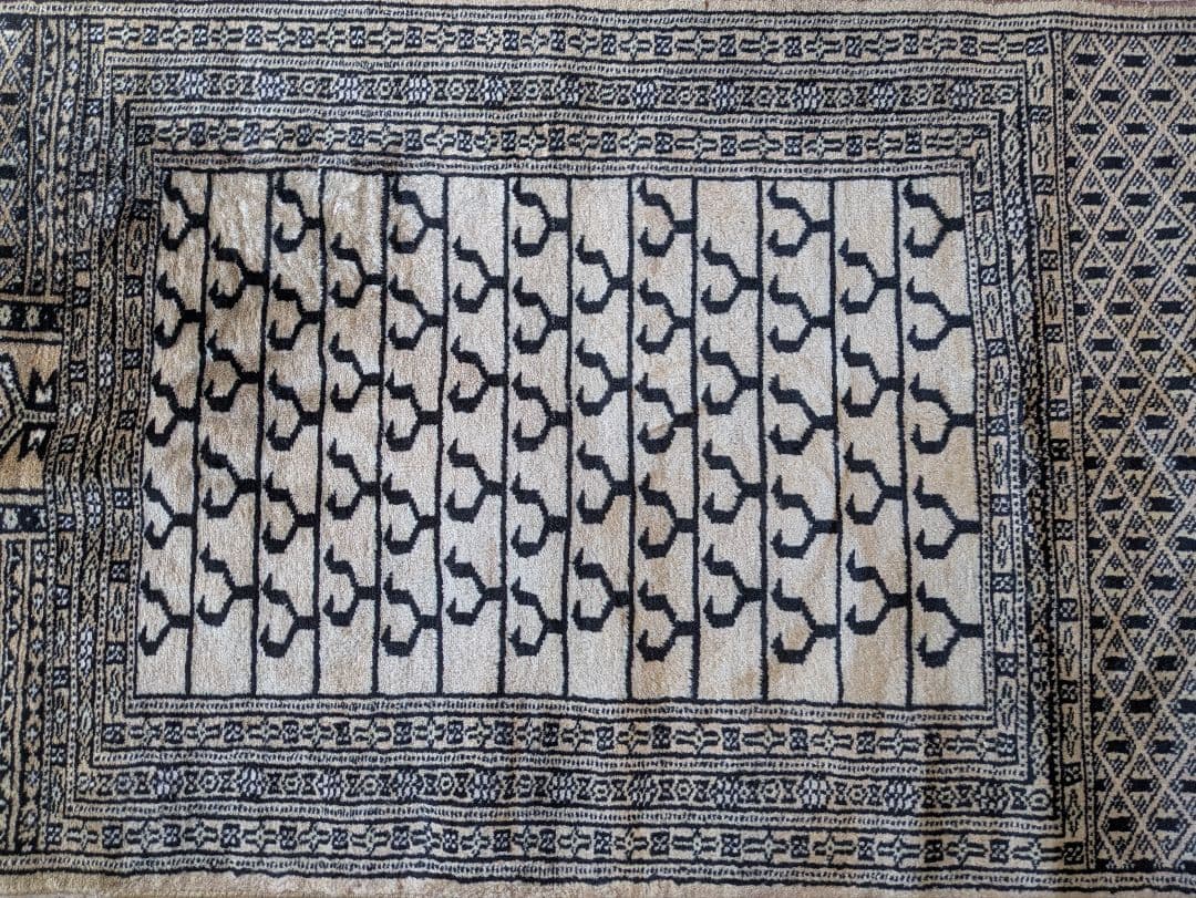 ヴィンテージ ラグ 絨毯 幾何学模様 ウールラグ