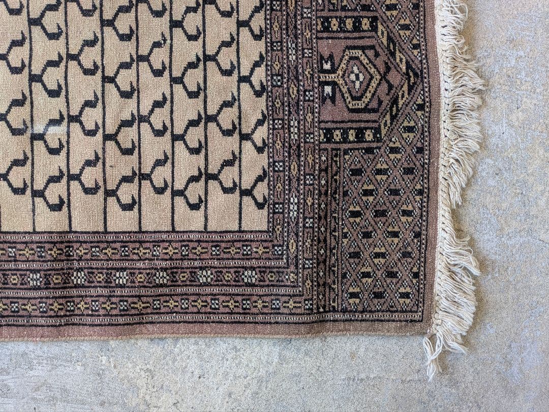 ヴィンテージ ラグ 絨毯 幾何学模様 ウールラグ