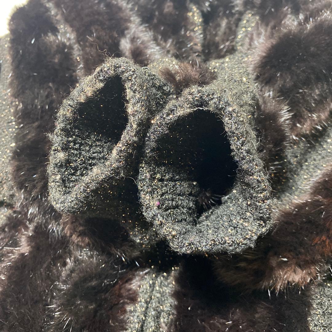 ポーラリシュマン　ビーバー ファー　ジャケット　カナダハンドメイド　ラメ