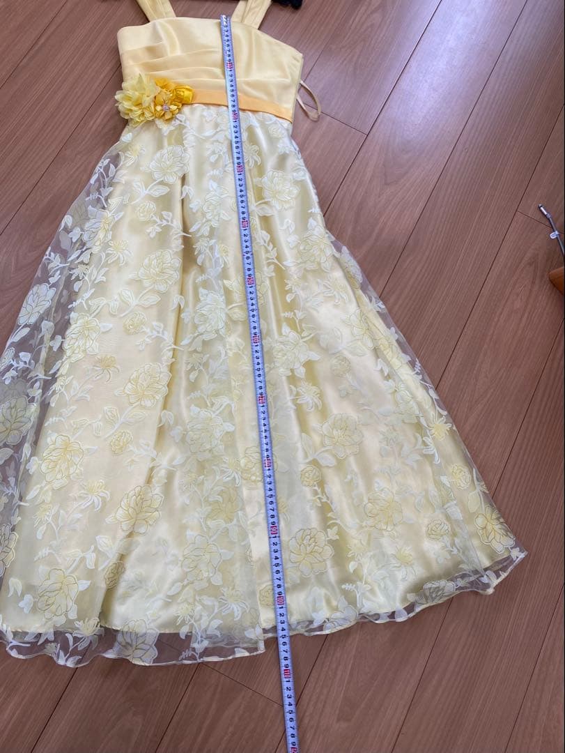 ANNABELL イエロー フラワー　ロングドレス