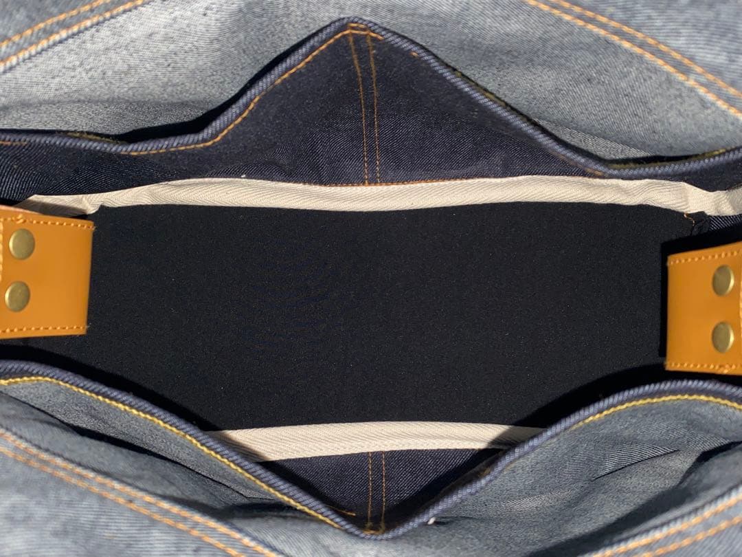 ☆岡山デニム☆悪ネコ☆トラ猫☆両面リュック対応☆4wayあおりバッグ