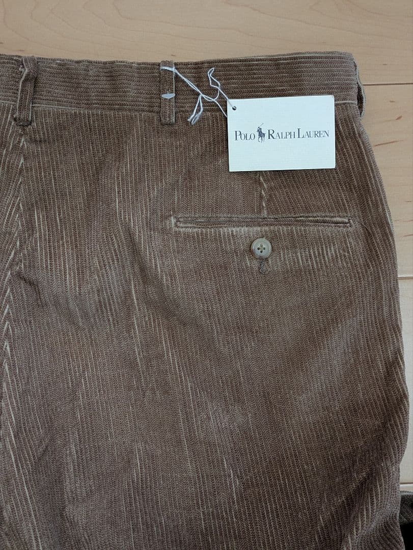 デッドストック 90s ポロ　ラルフローレン　ツータック　コーデュロイ　タロン