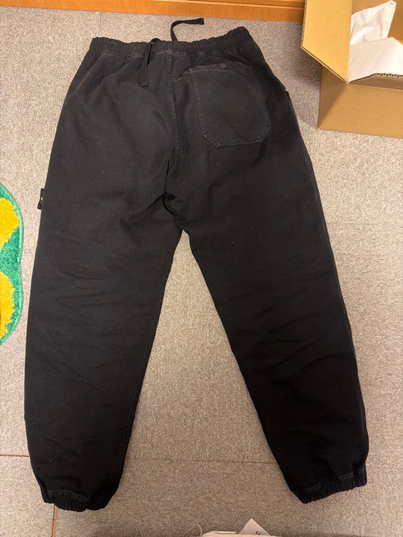 STONE  ブラックカーゴワイドパンツ
