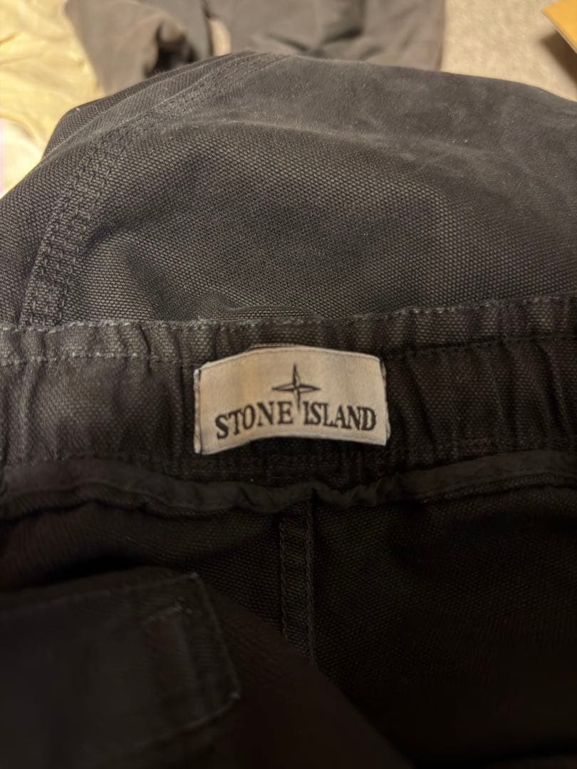 STONE  ブラックカーゴワイドパンツ