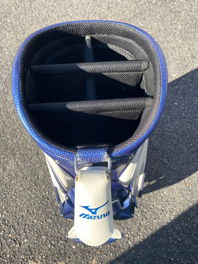 Mizuno キャディバッグ ネイビー/ホワイト　ツアーモデル