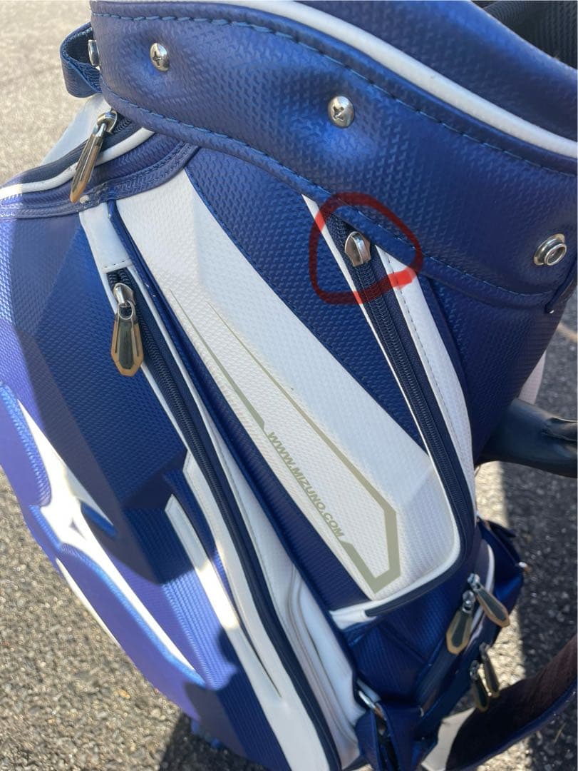 Mizuno キャディバッグ ネイビー/ホワイト　ツアーモデル