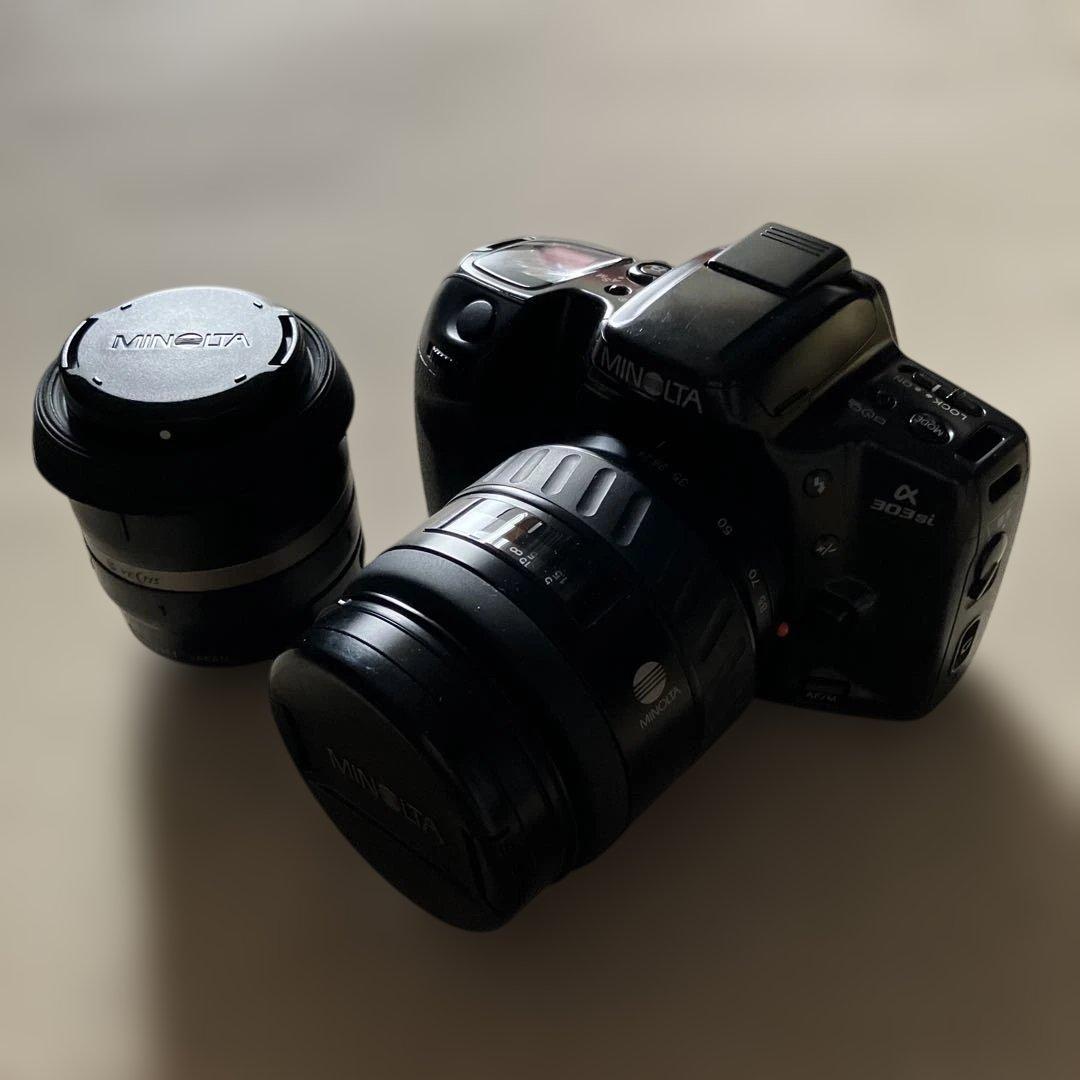 MINOLTAフィルムカメラα303si現状品、used品かなり古いカメラ