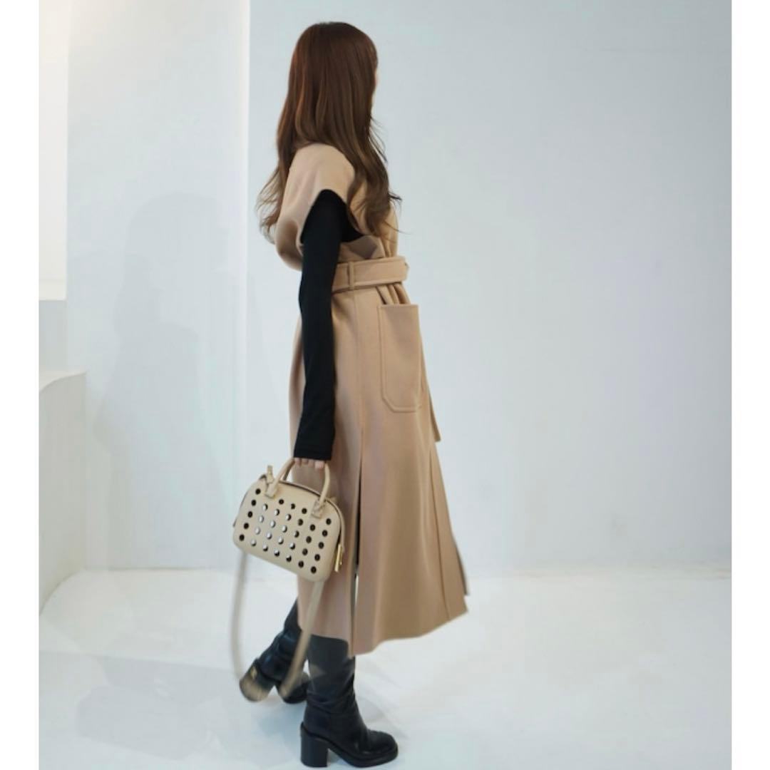 【heyon】rever gilet coat \"Cécile\" / camel