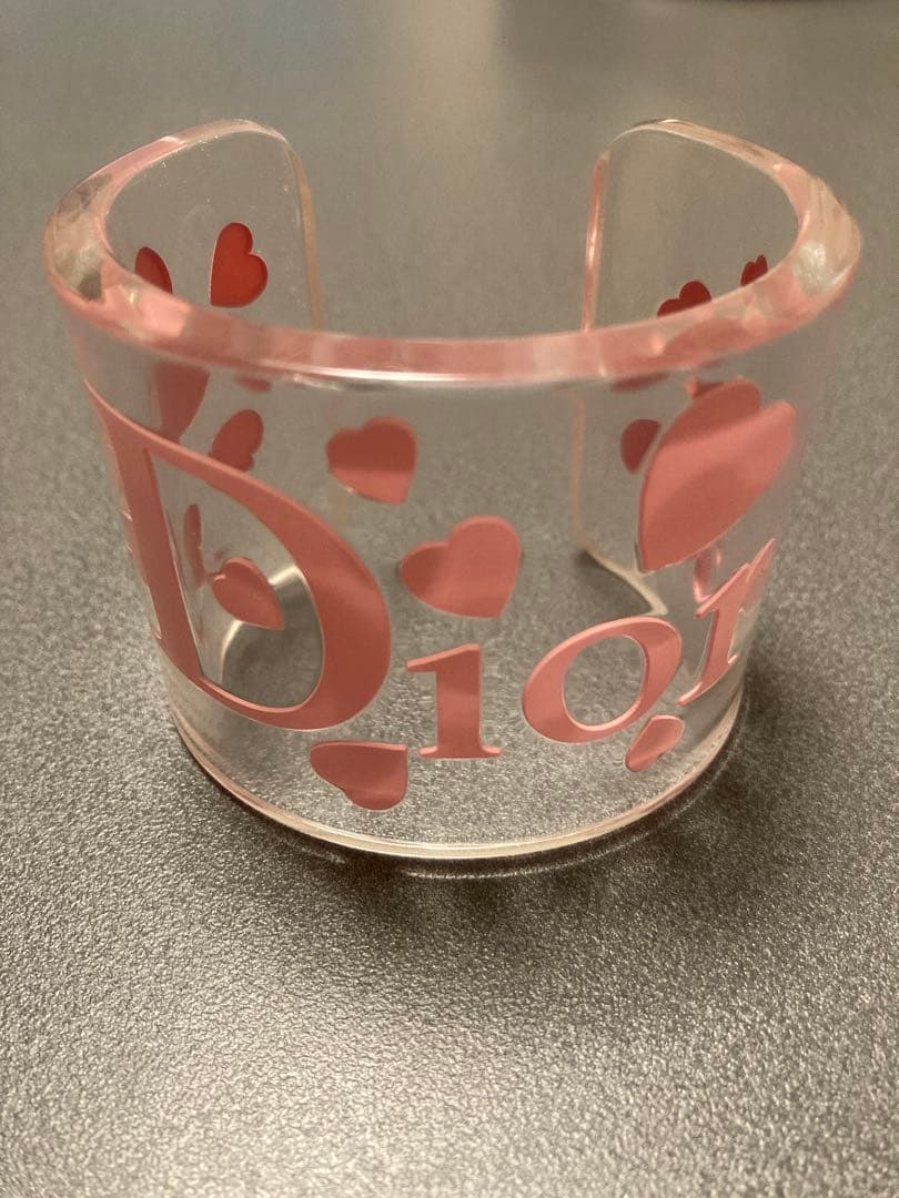 【Dior】クリアバングル　ピンク【美品】