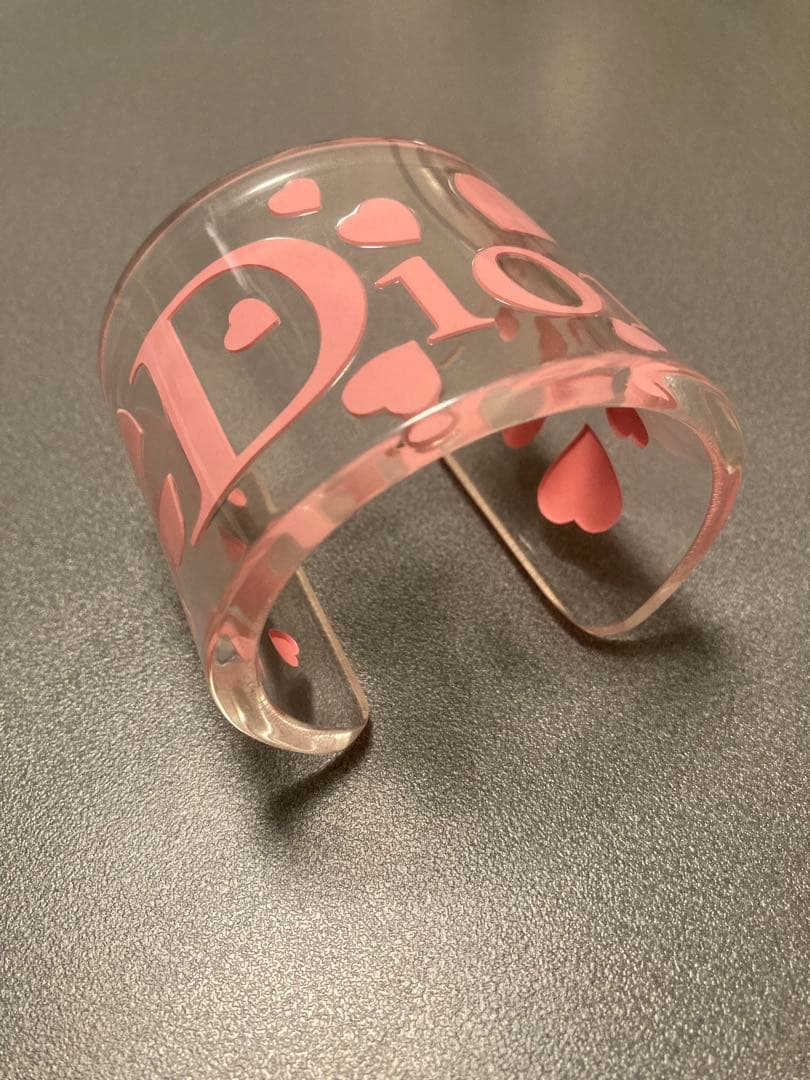 【Dior】クリアバングル　ピンク【美品】