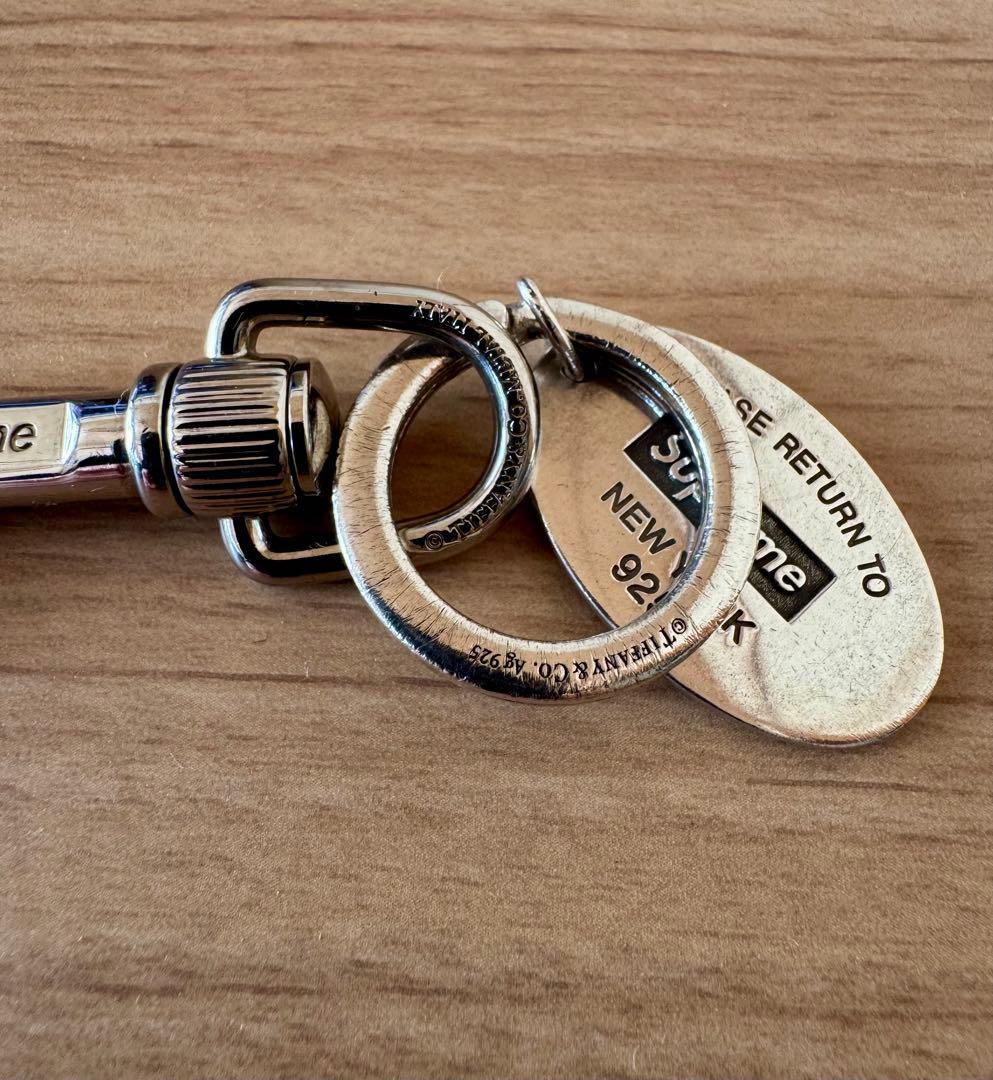 希少　Tiffany Supreme Oval Tag キーリング