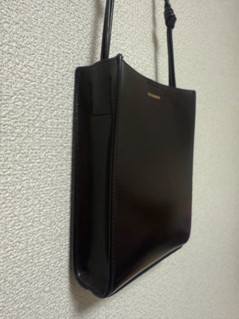 JIL SANDER ブラウンレザーショルダーバッグ