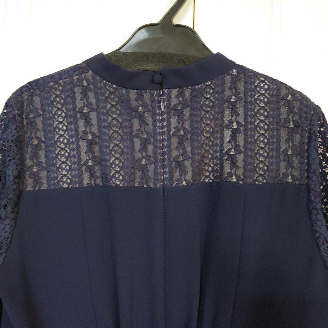 美品　大きいサイズ　23区　フラワーストライプワンピース