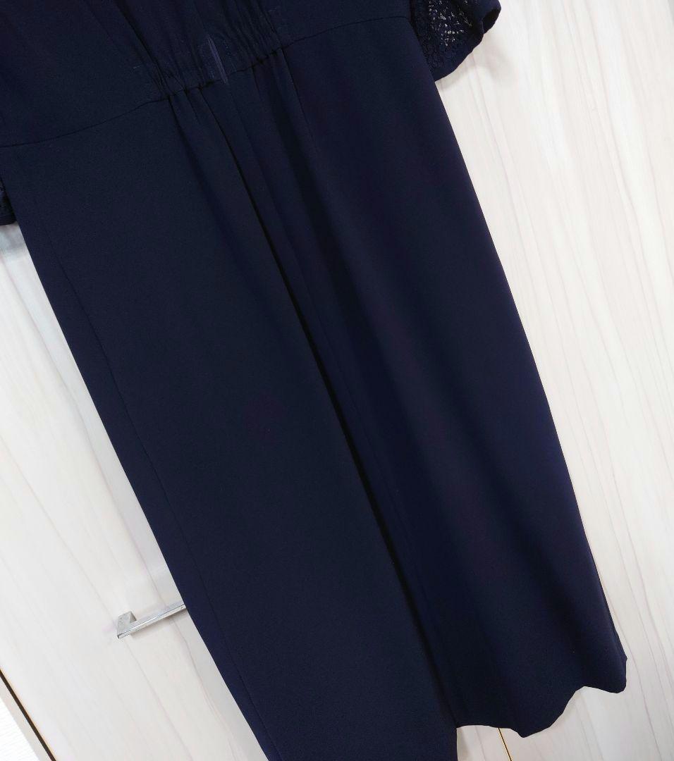 美品　大きいサイズ　23区　フラワーストライプワンピース