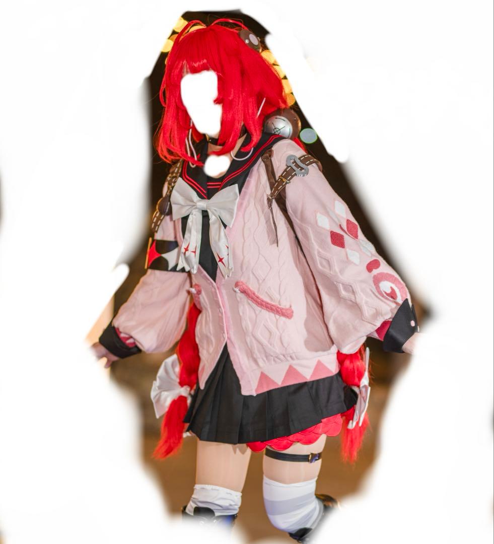 ゼンレスゾーンゼロ 浮波柚葉 コスプレ ウィッグ+武器付き　ゼンゼロ