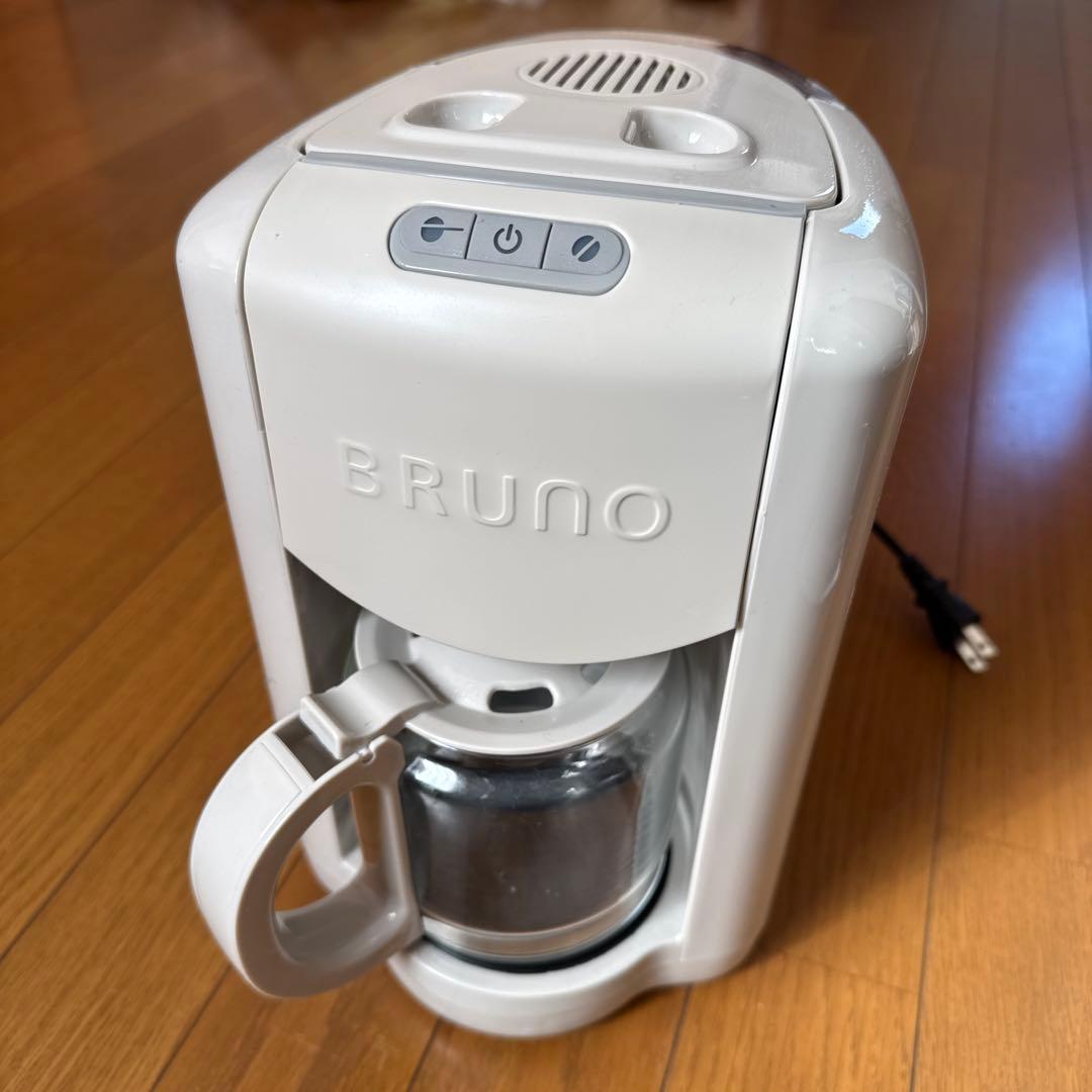 【新品・未使用】BRUNO コンパクトミル付きコーヒーメーカー グレージュ