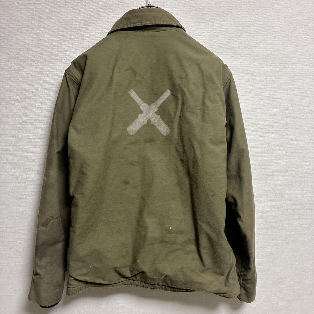 米軍実物 80s U.S.NAVY A-2 デッキジャケット ステンシル M
