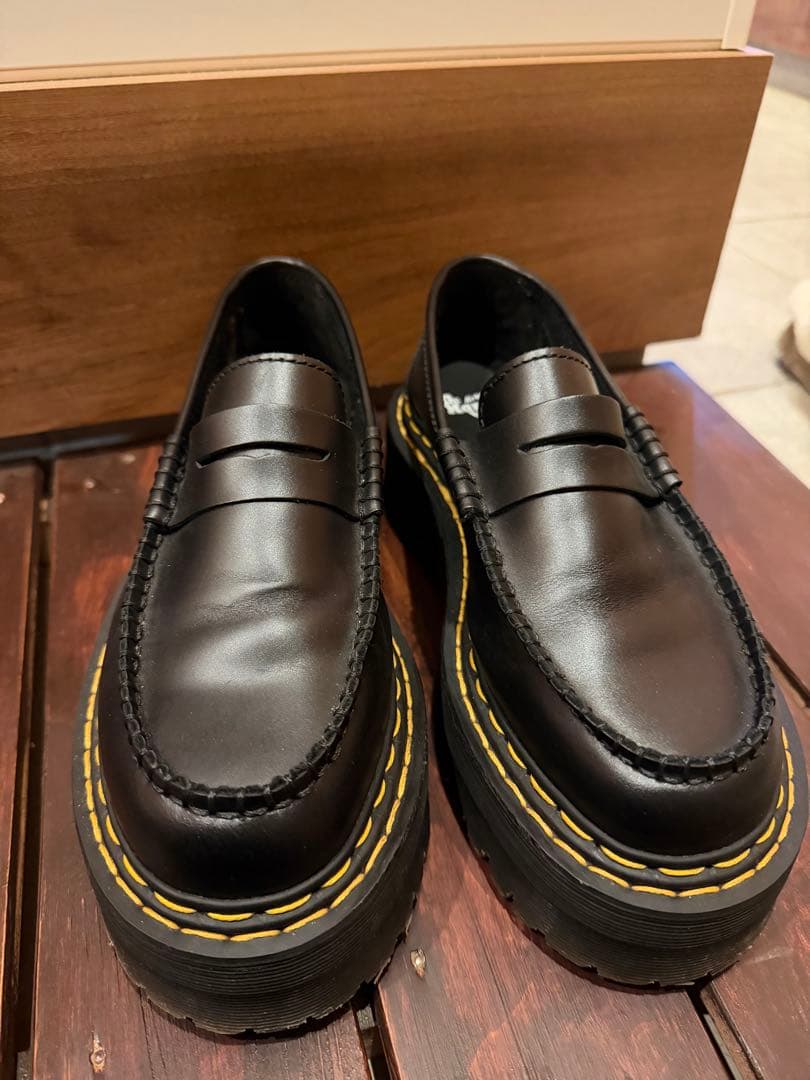 c*o様 ブラックレザー 厚底ローファー