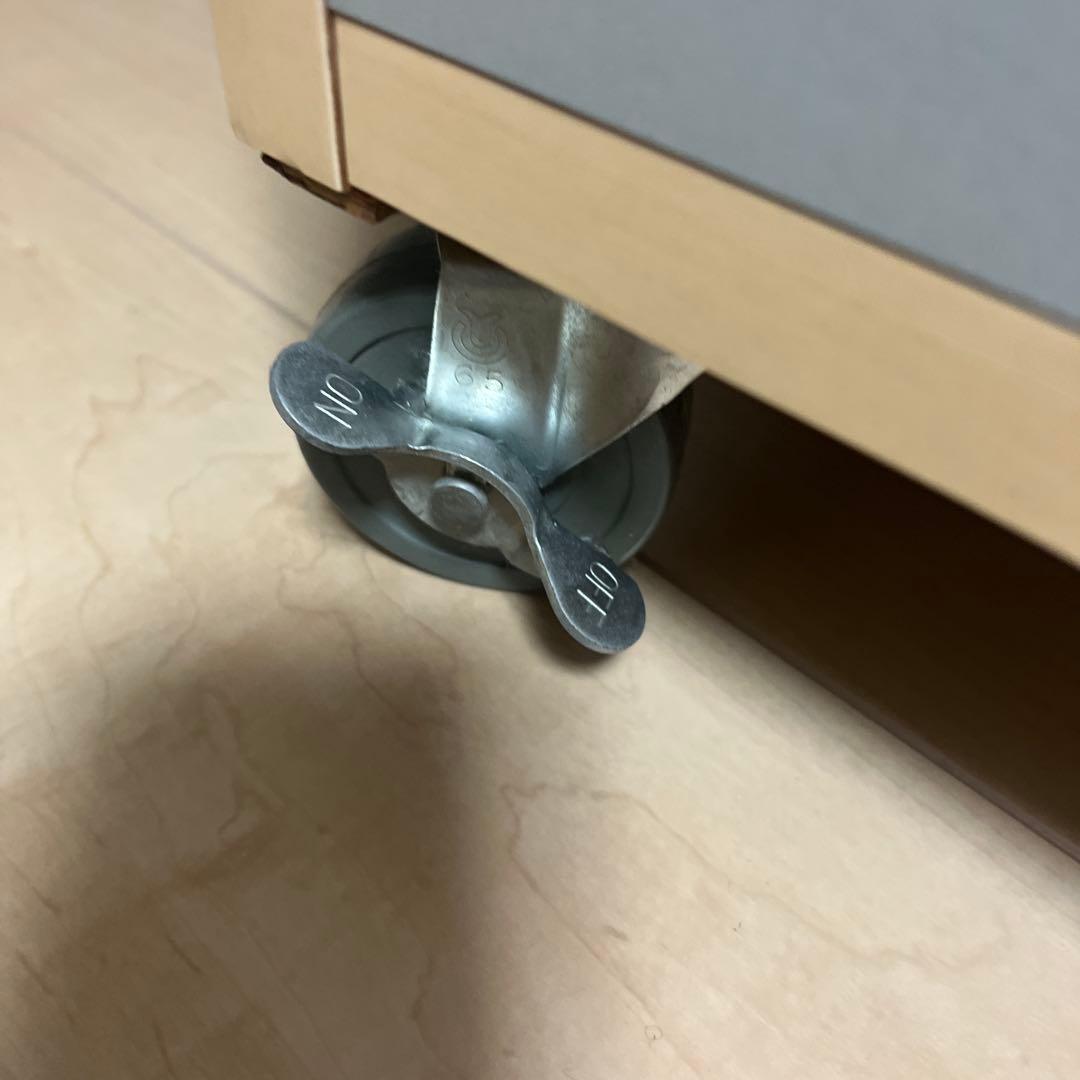 国産 グレー 木製チェスト 引き出し キャスター付