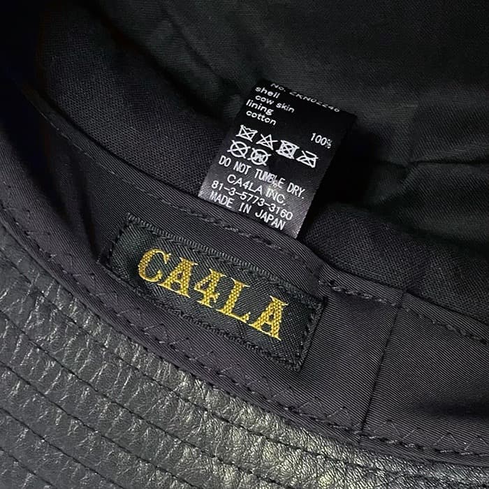 CA4LA カシラ レザーハット バケットハット 本革 黒 バケハ 本皮